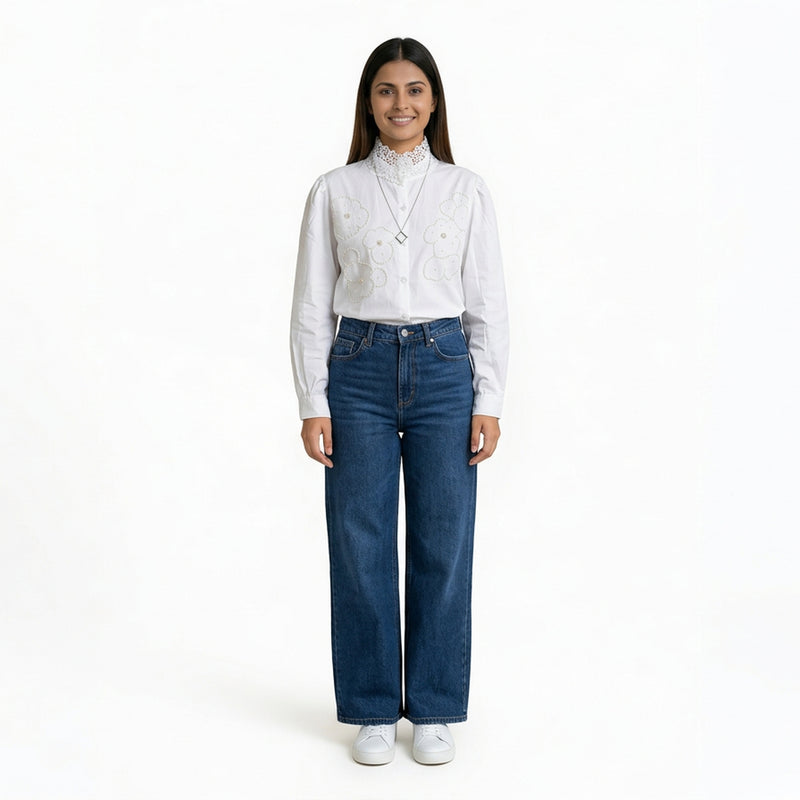 Embroidered Shirt for Women – Elegant Party & Formal Wear