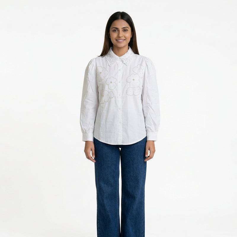 Embroidered Shirt for Women – Elegant Party & Formal Wear
