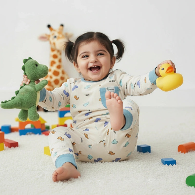 Baby Clothing Set - Printed Top & Bottoms