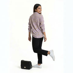 Women’s Printed Casual Shirt – Floral Pattern Button-Down Top | Smart Casual Everyday Wear