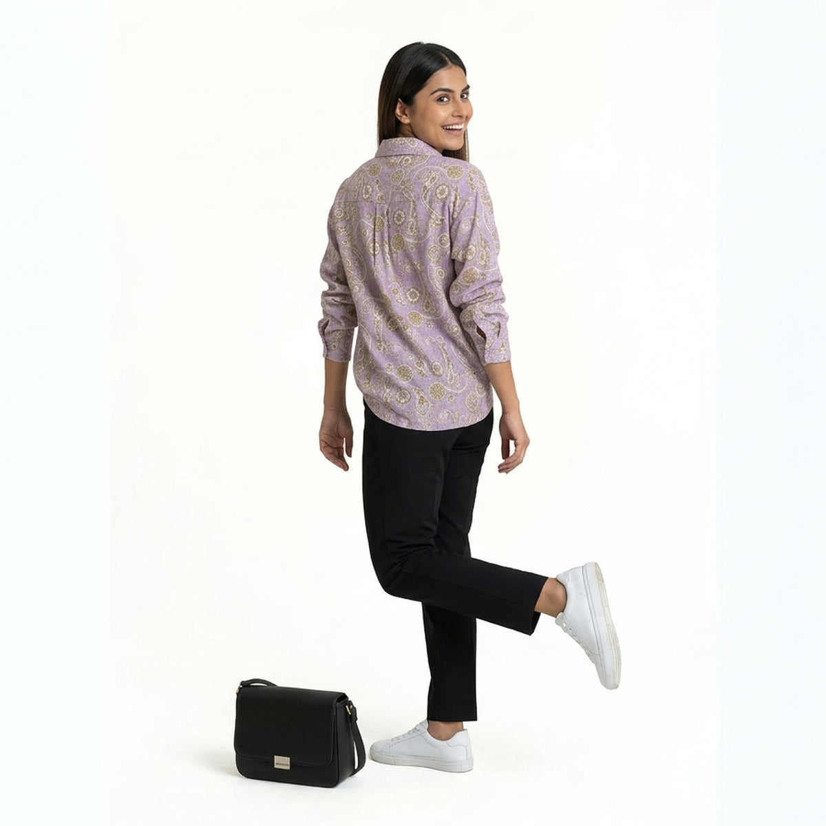 Women’s Printed Casual Shirt – Floral Pattern Button-Down Top | Smart Casual Everyday Wear - image 8