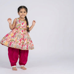 Girls Printed ethnic colorful traditional outfit dress – Stylish ethnic dress Outfit for Kids