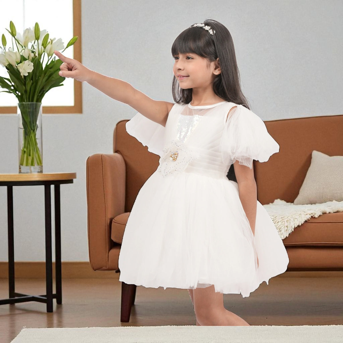 Fancy Star Flower Frock - Enchanting Dress for Parties and Celebrations - image 5