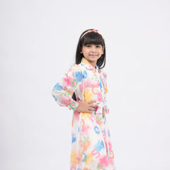 Multicolor Designer Dress for Girls – With Smart Pocket Sling Purse