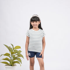 Fashionable Girls Striped Cotton T-Shirt – Perfect Everyday Wear