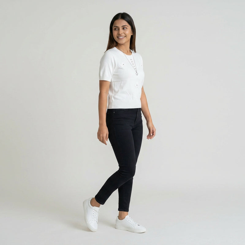 Women – Knit Top Chic Outfit for Everyday & Office Wear