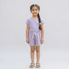 Girls Co-Ord Set – Casual Cotton T-Shirt & Shorts Outfit for Kids