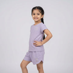 Girls Co-Ord Set – Casual Cotton T-Shirt & Shorts Outfit for Kids