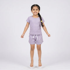 Girls Co-Ord Set – Casual Cotton T-Shirt & Shorts Outfit for Kids
