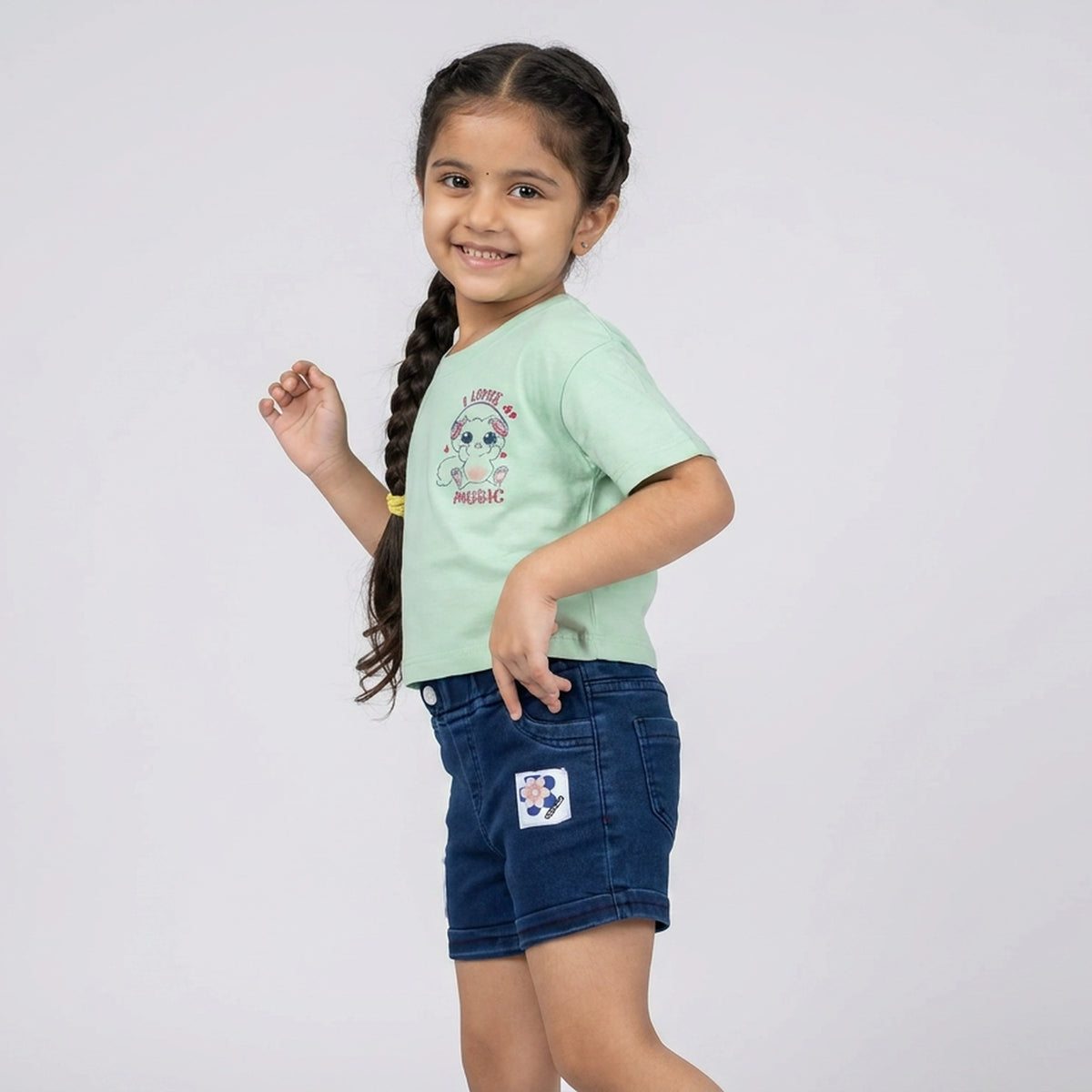 Girls "I Love Music" Graphic T-Shirt