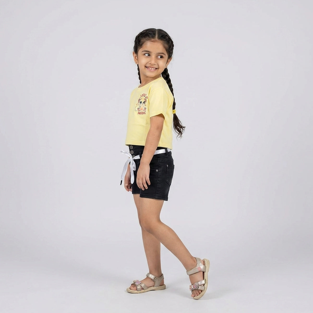 Girls "I Love Music" Graphic T-Shirt