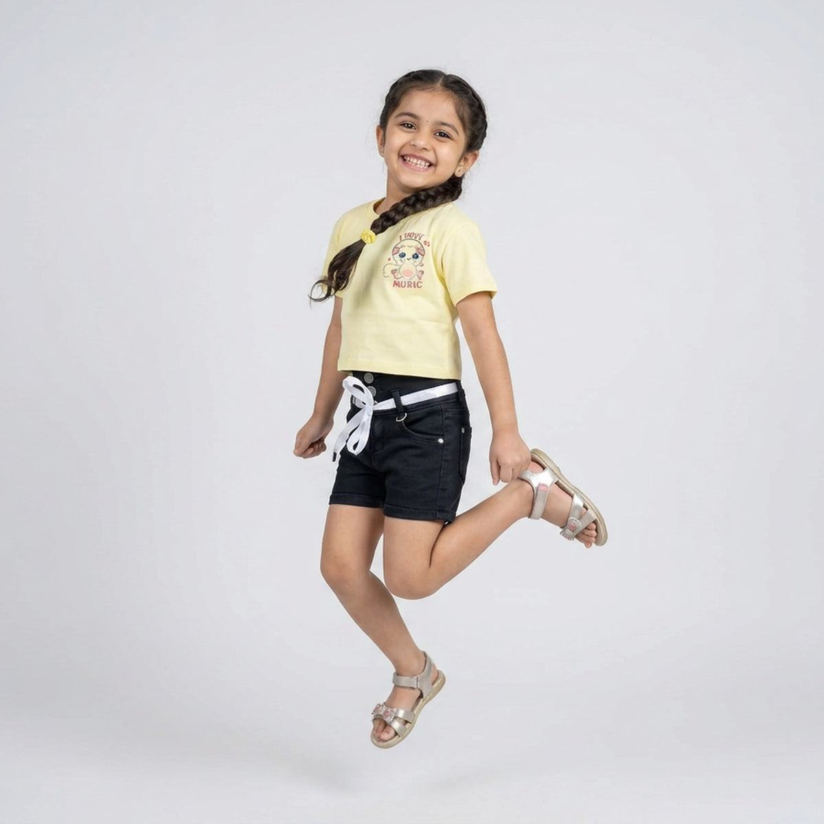 Girls "I Love Music" Graphic T-Shirt