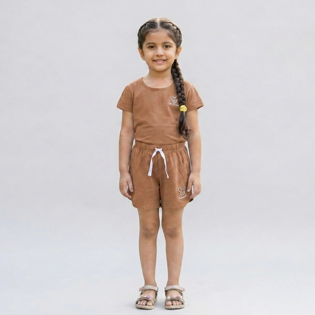 Girls Co-Ord Set – Casual Cotton T-Shirt & Shorts Outfit for Kids - image 2