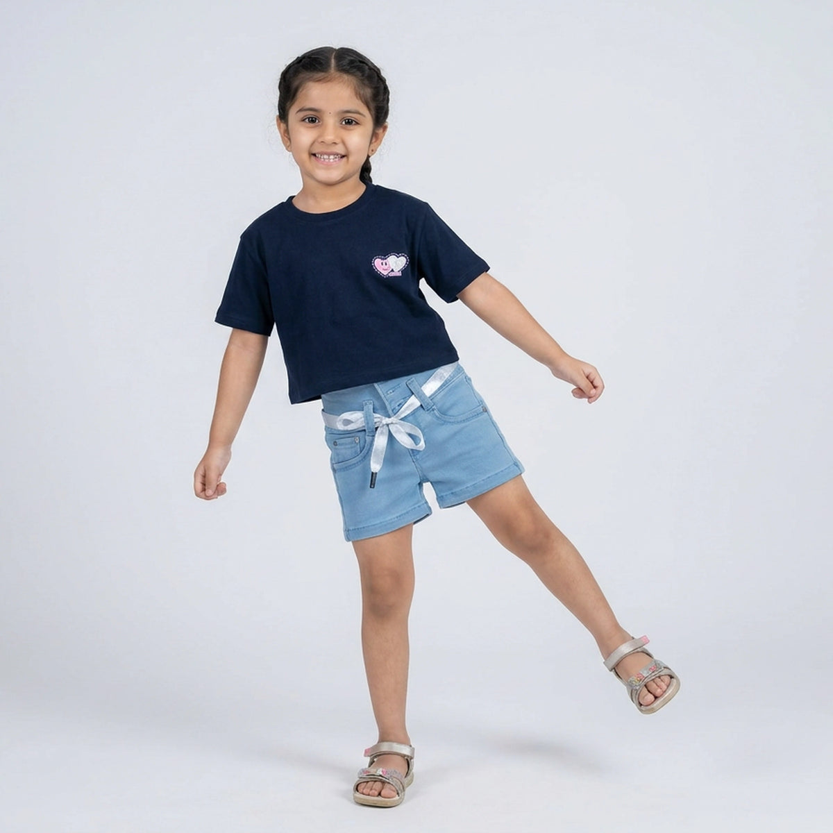 Girls Heart Patch T-Shirt