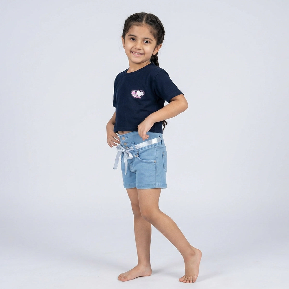 Girls Heart Patch T-Shirt