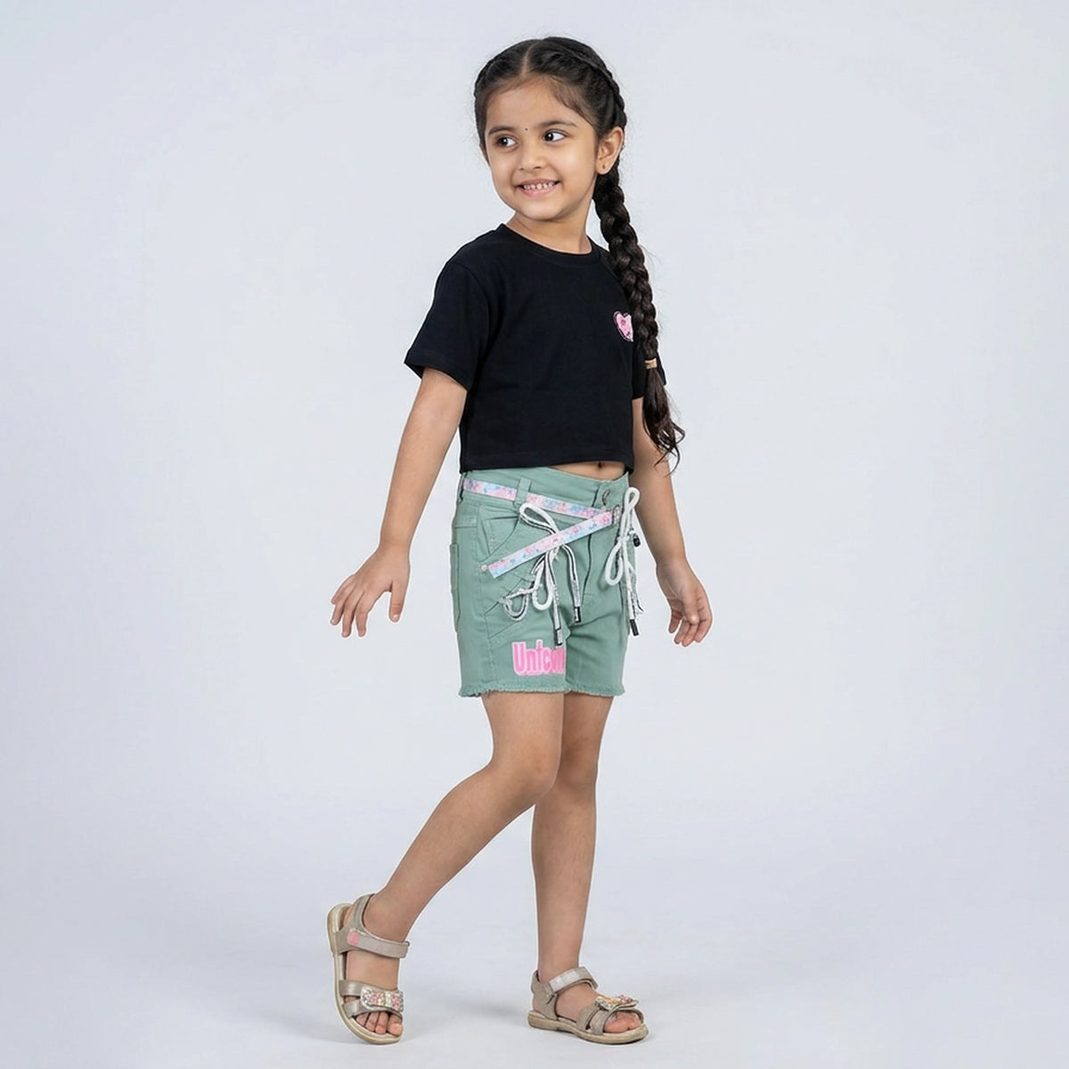 Girls Heart Patch T-Shirt