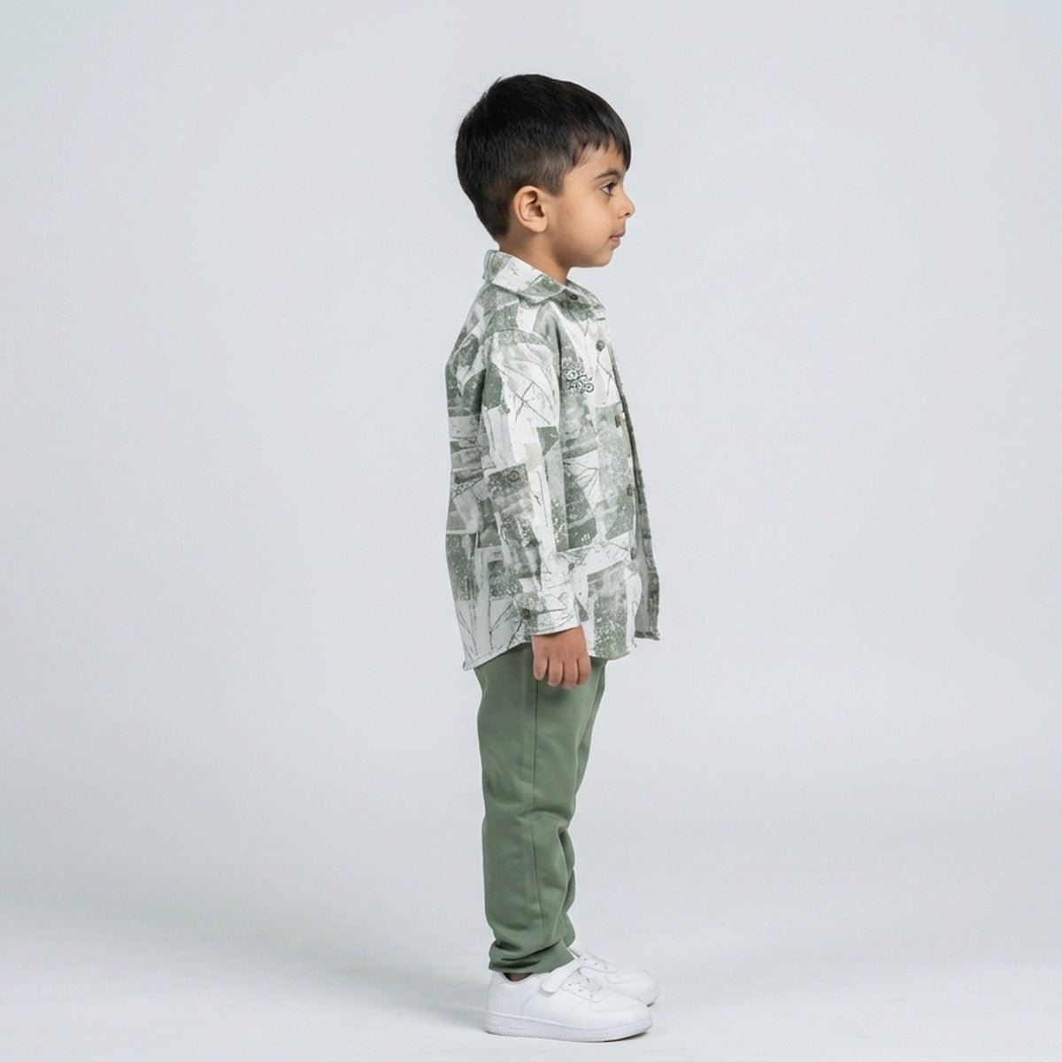 BOYS Printed Shirt with Graphic T-Shirt and Casual Pants Set - image 3