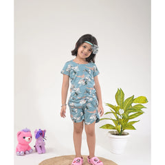 Stylish Girls Loungewear –  Drop Shoulder Top & Shorts Set