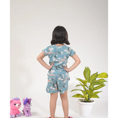 Stylish Girls Loungewear –  Drop Shoulder Top & Shorts Set
