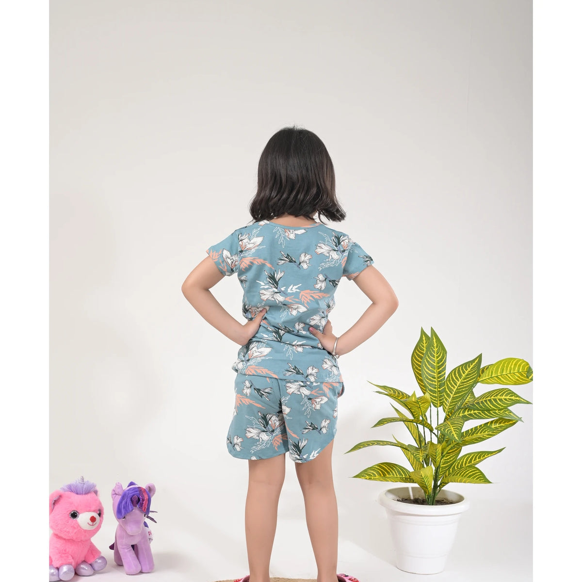 Stylish Girls Loungewear –  Drop Shoulder Top & Shorts Set - image 9