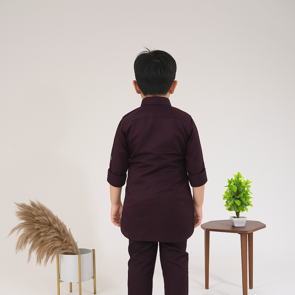 Comfort Meets Tradition – Boys' Casual Kurta Pyjama
