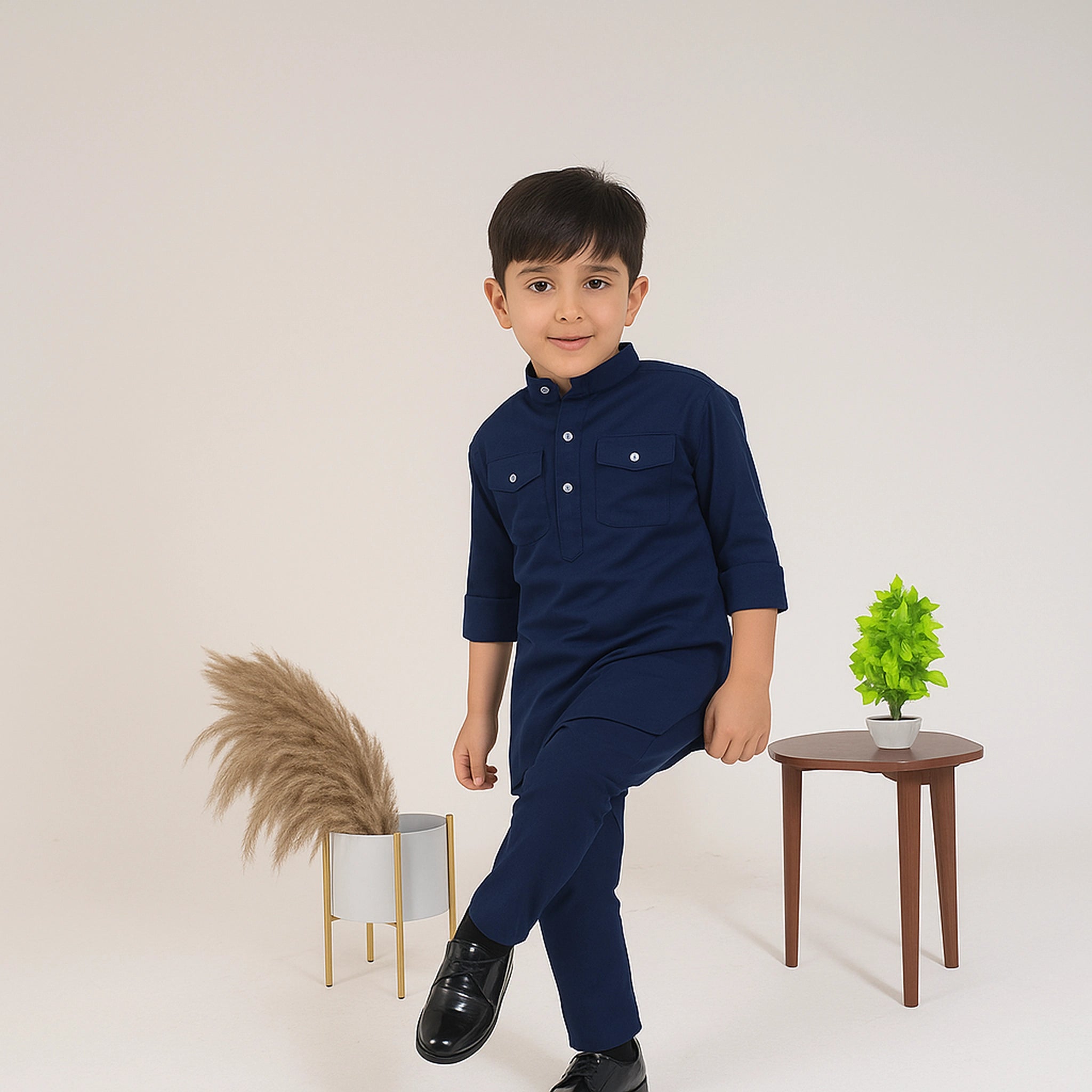 Comfort Meets Tradition – Boys' Casual Kurta Pyjama