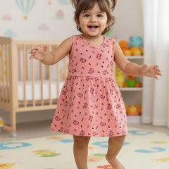 Pack of 2 Summer Frocks for Girls - 100% Pure Cotton, Soft & Stylish