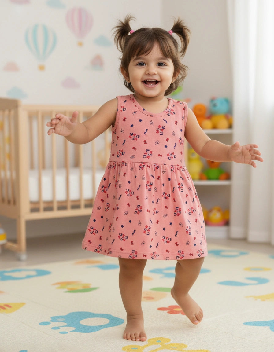 Pack of 2 Summer Frocks for Girls - 100% Pure Cotton, Soft & Stylish - image 4