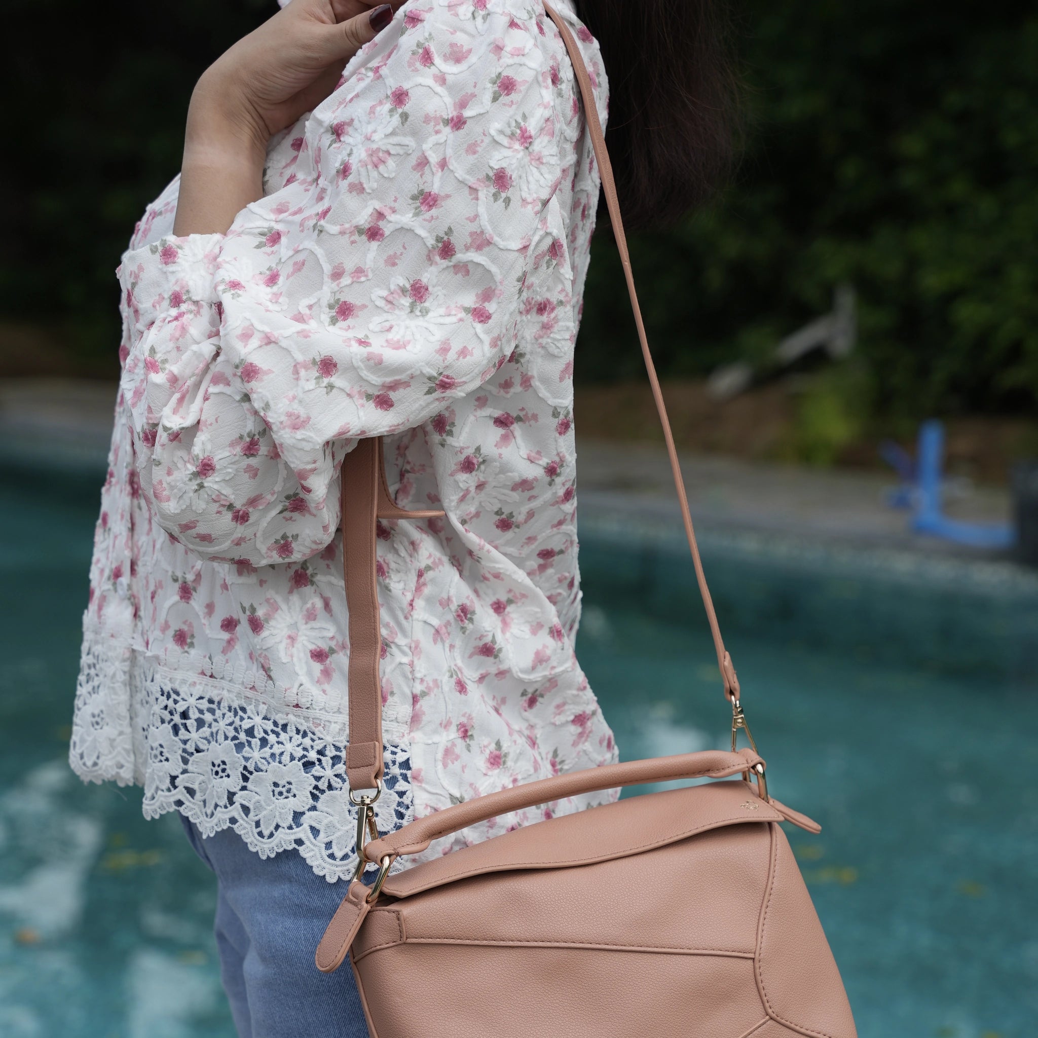 Women's White Floral Embroidered Lace Shirt