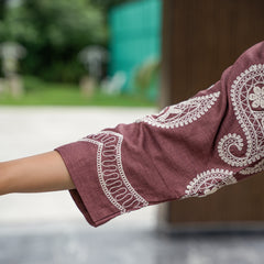 Women's Embroidered Cotton Coord Set