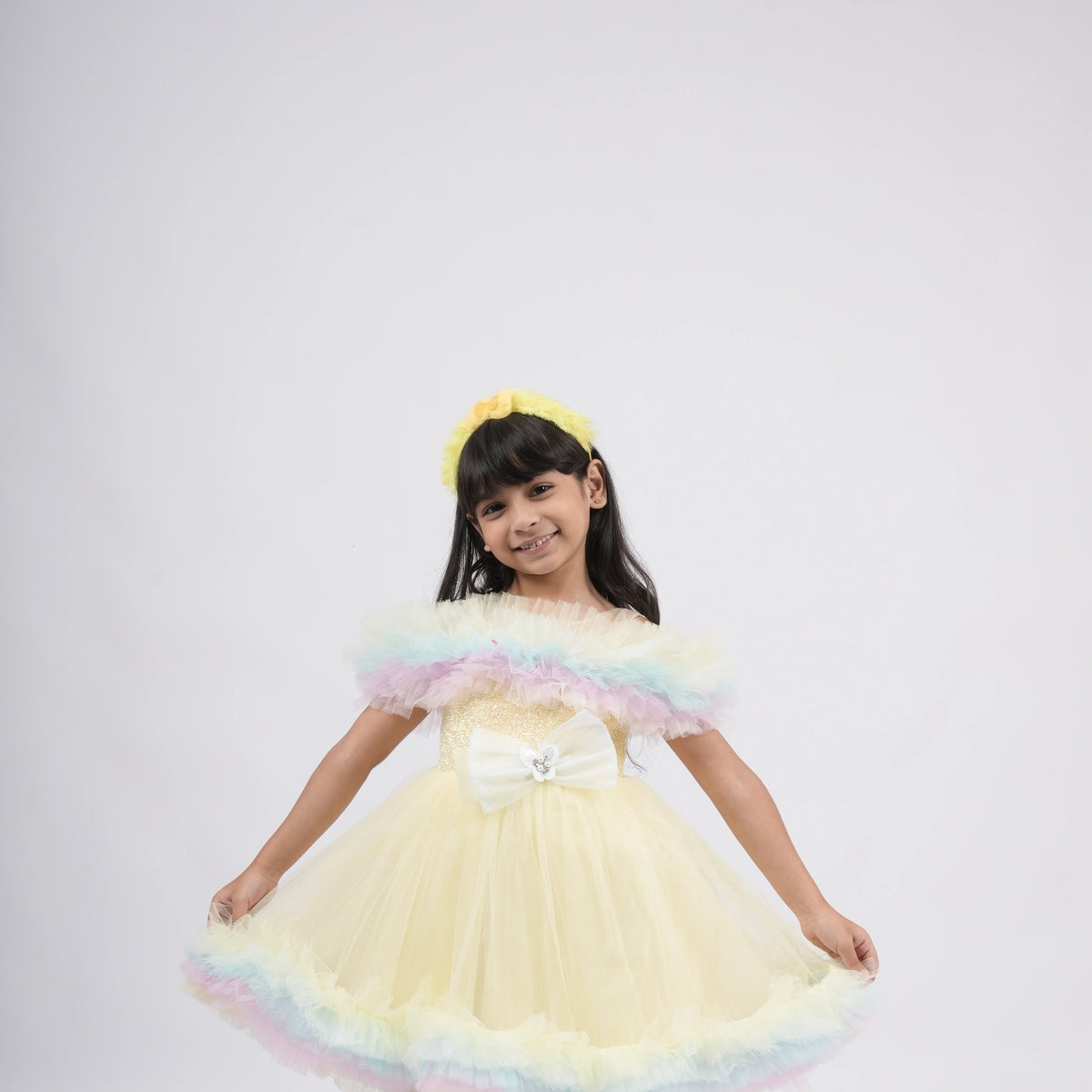 Elegant Fancy Frock with Floral Bow - A Dress to Remember - image 9