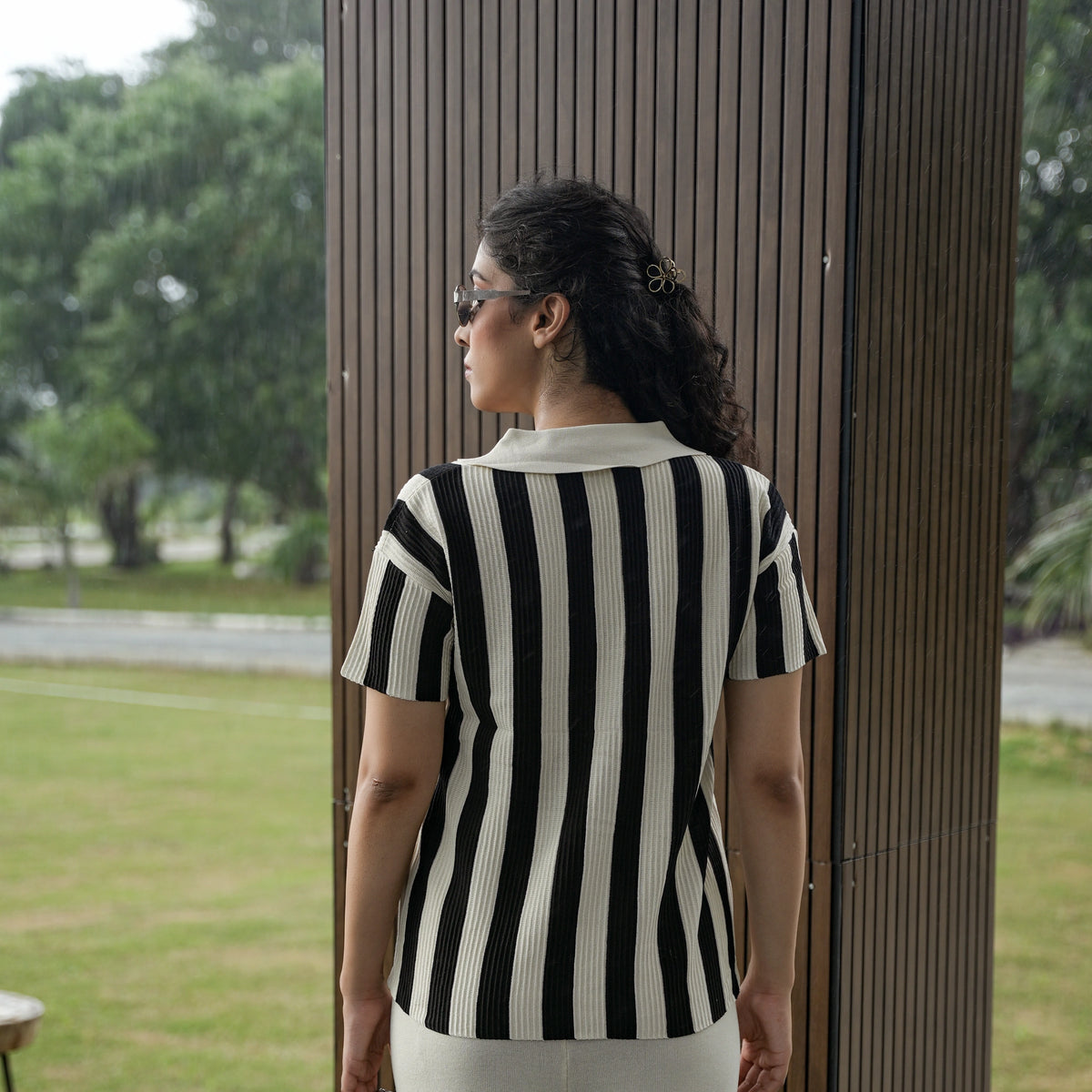 Women's Vertical Striped Knit Coord Set - image 4