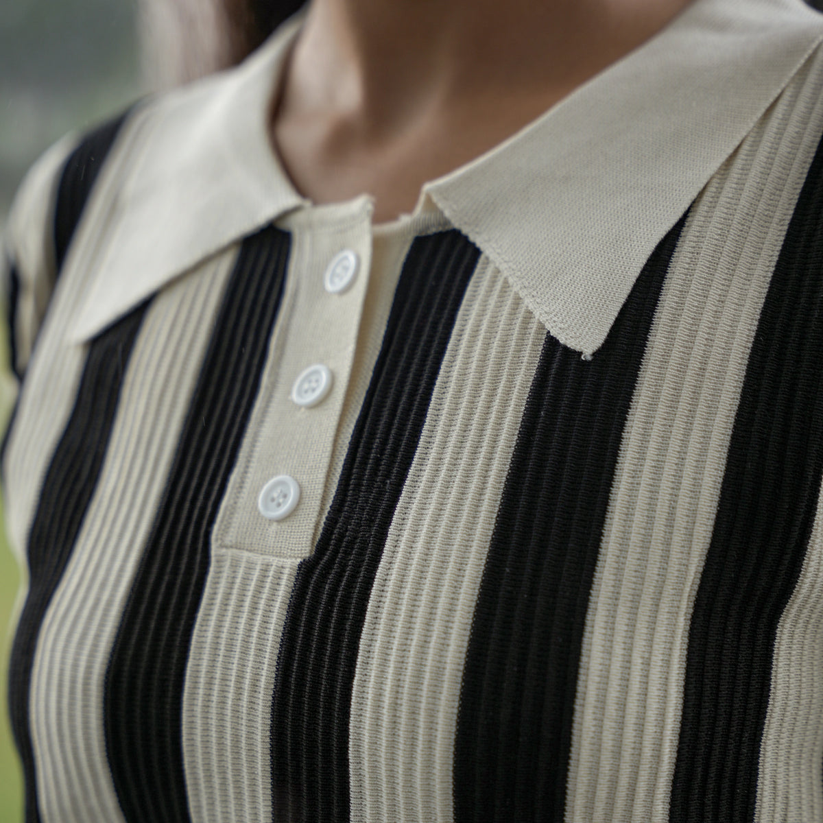 Women's Vertical Striped Knit Coord Set - image 2