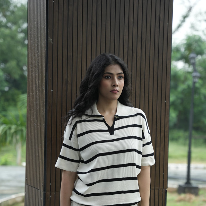 Women's Striped Knit Coord Set