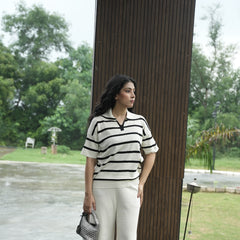 Women's Striped Knit Coord Set