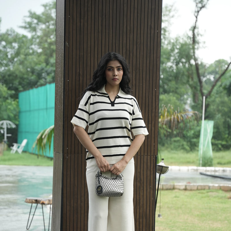 Women's Striped Knit Coord Set