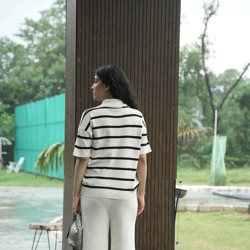 Women's Striped Knit Coord Set