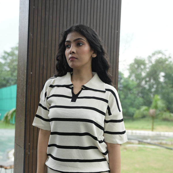 Women's Striped Knit Coord Set