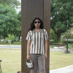 Women's Vertical Striped Knit Coord Set