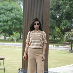 Women's Striped Knit Coord Set