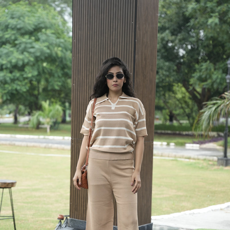 Women's Striped Knit Coord Set