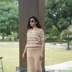 Women's Striped Knit Coord Set