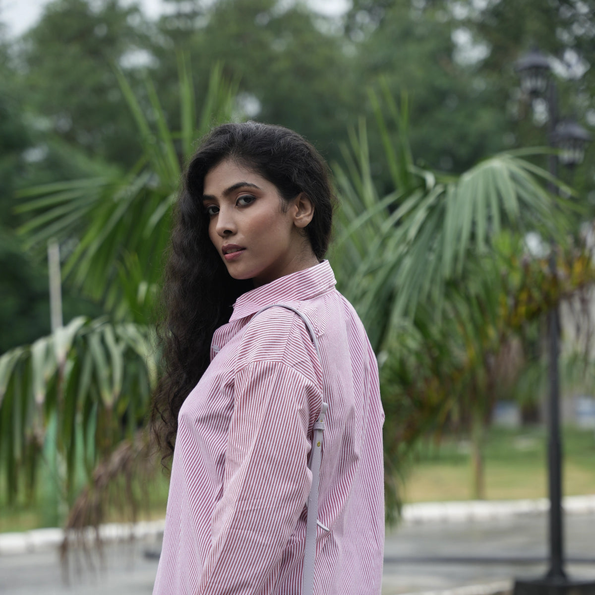Women's Striped Oversized Formal Shirt - image 14