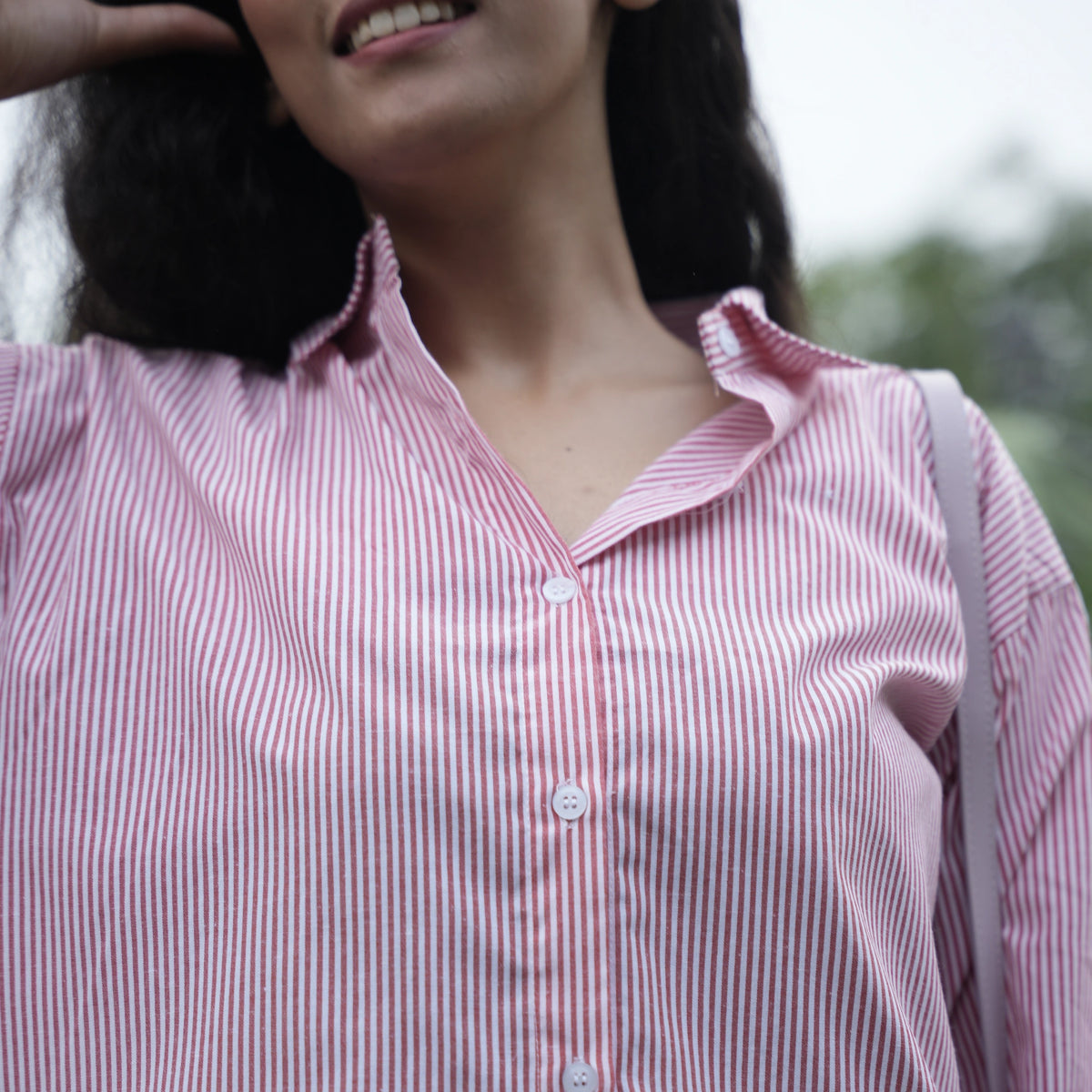Women's Striped Oversized Formal Shirt - image 15
