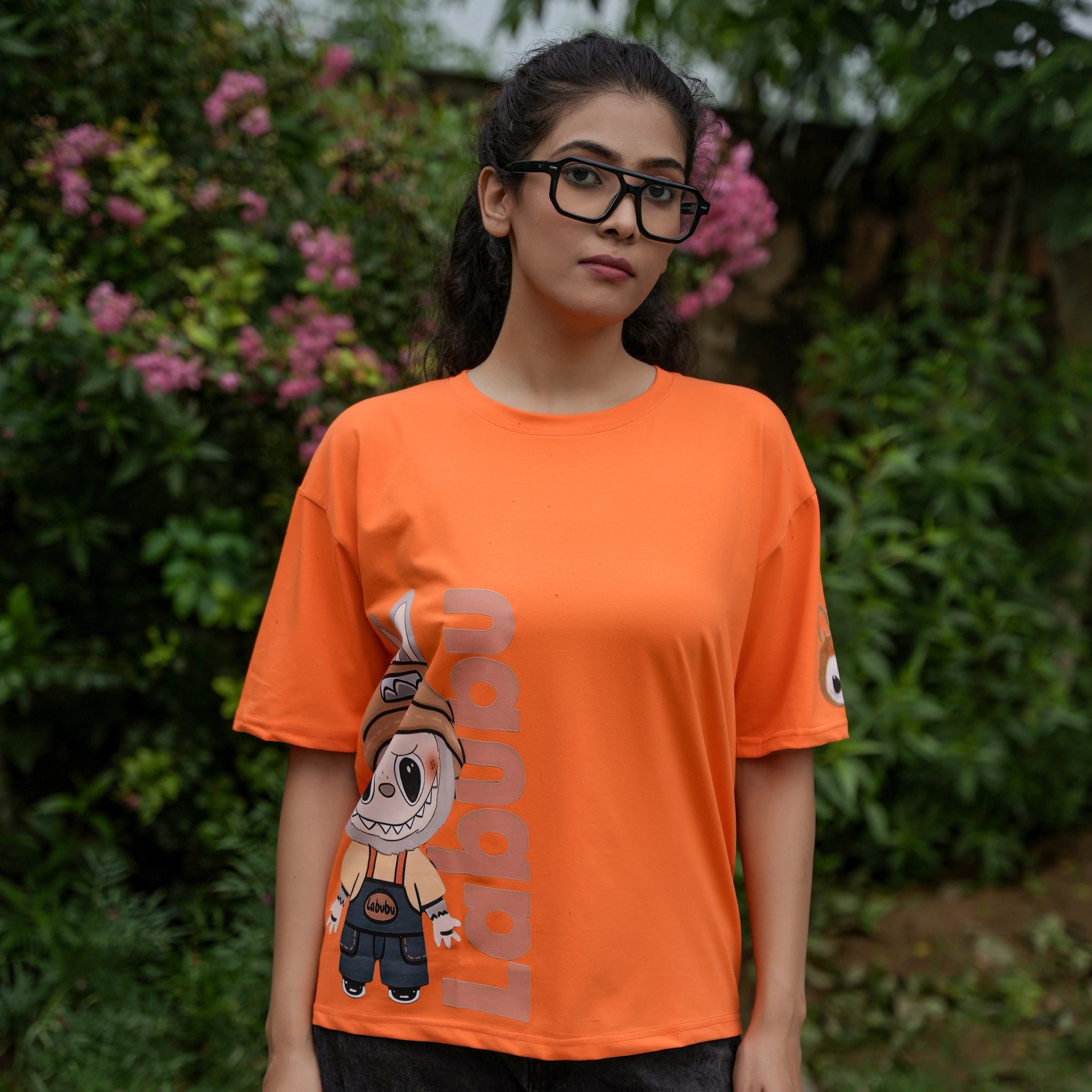 Women's Oversized T-Shirt – Labubu Cartoon Print