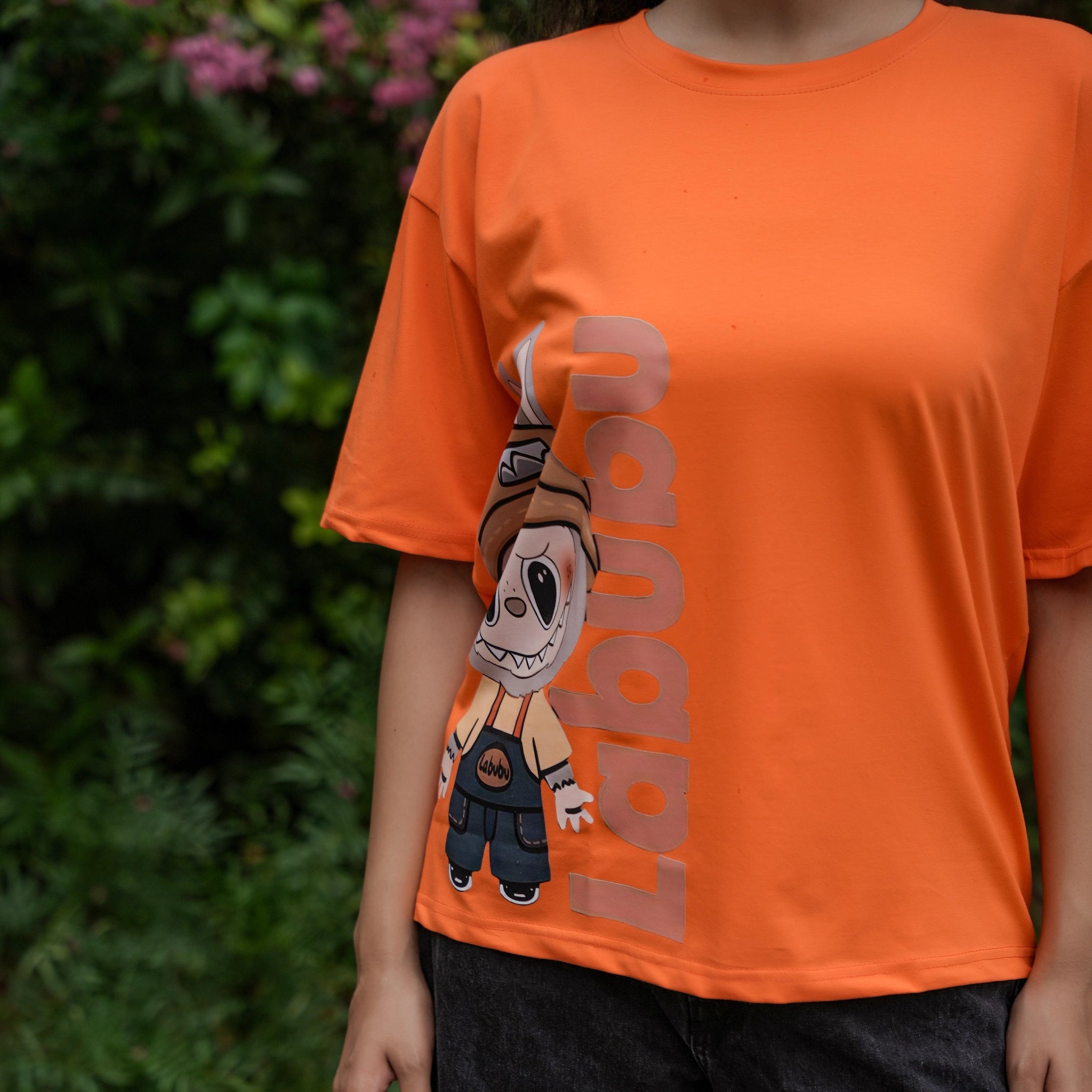 Women's Oversized T-Shirt – Labubu Cartoon Print