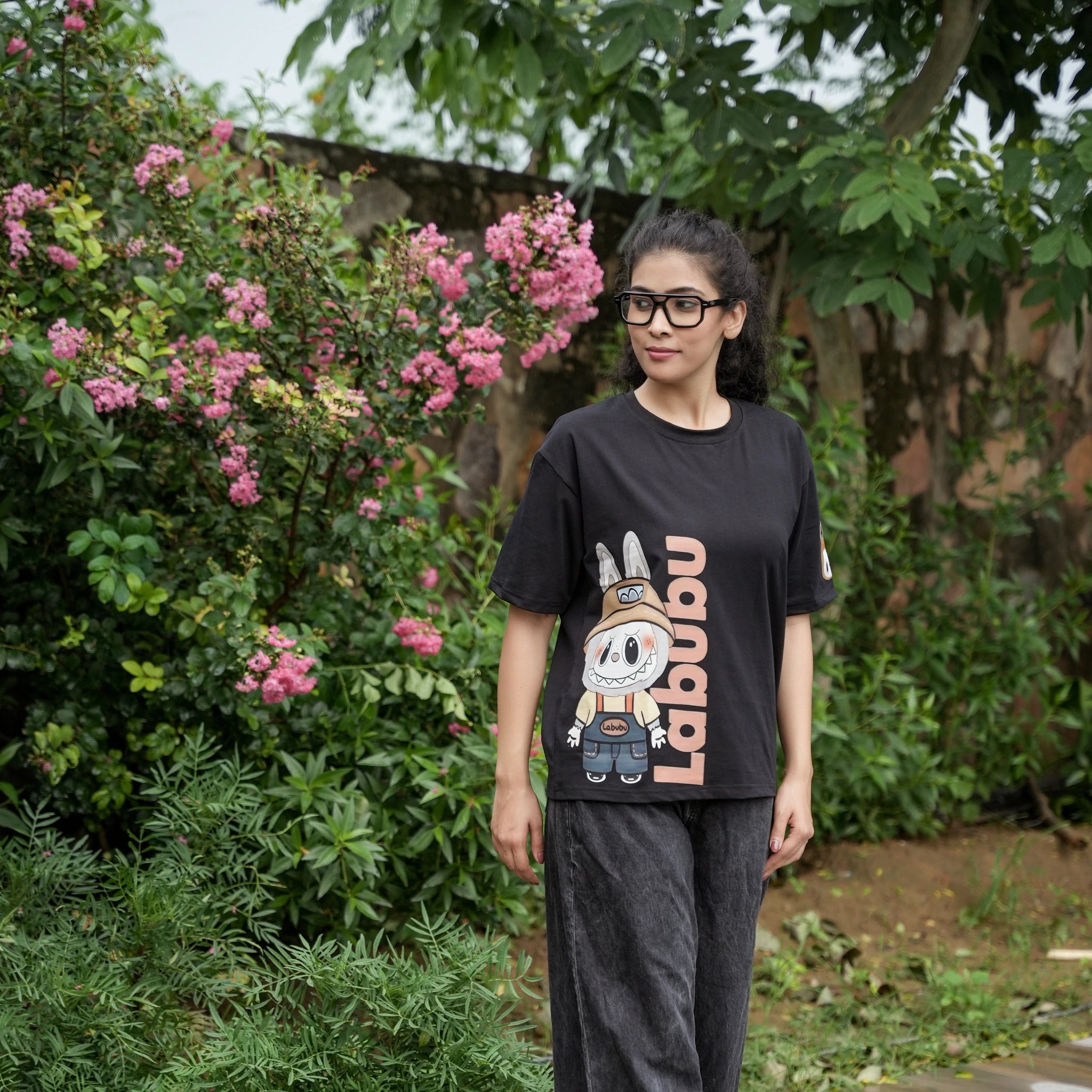 Women's Oversized T-Shirt – Labubu Cartoon Print