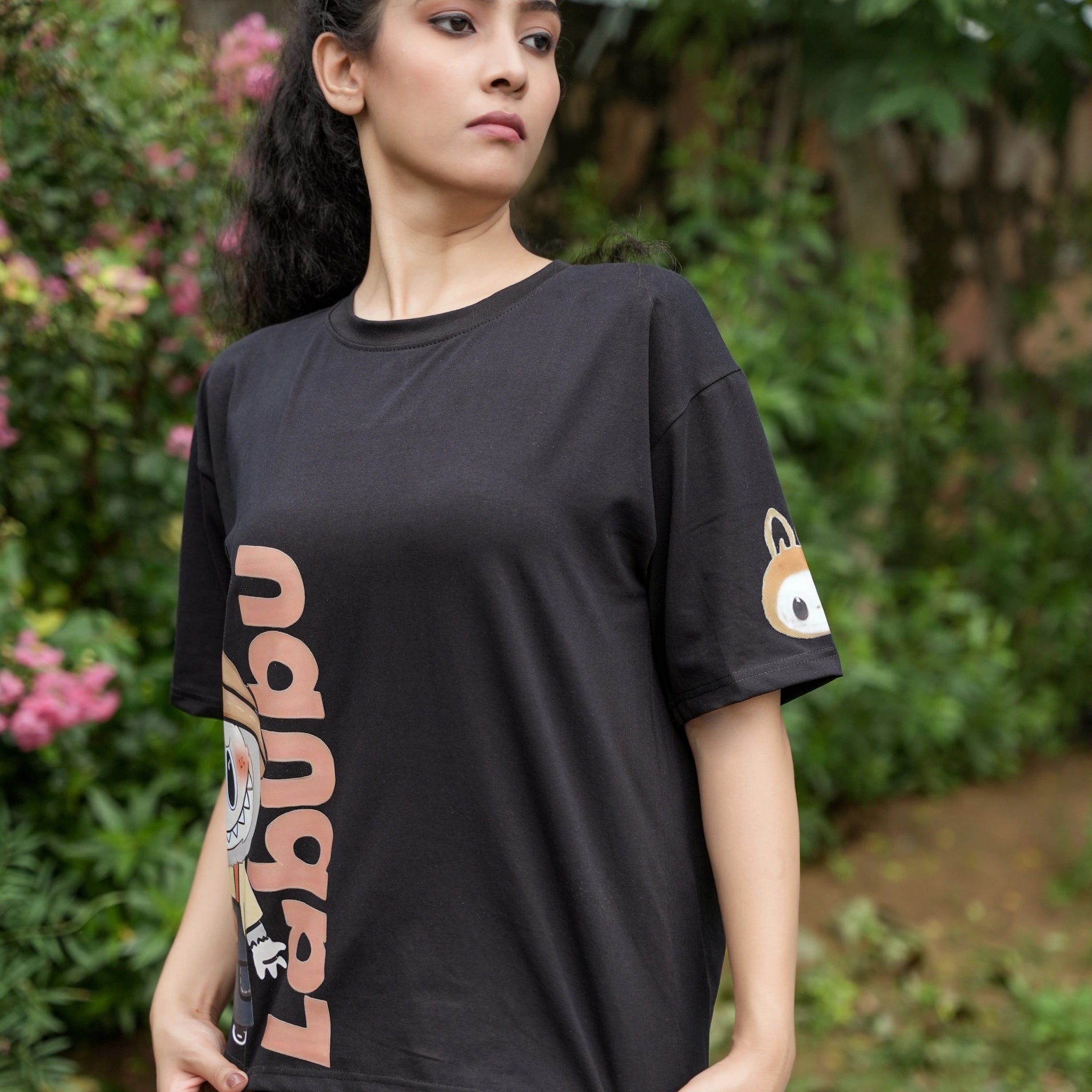 Women's Oversized T-Shirt – Labubu Cartoon Print