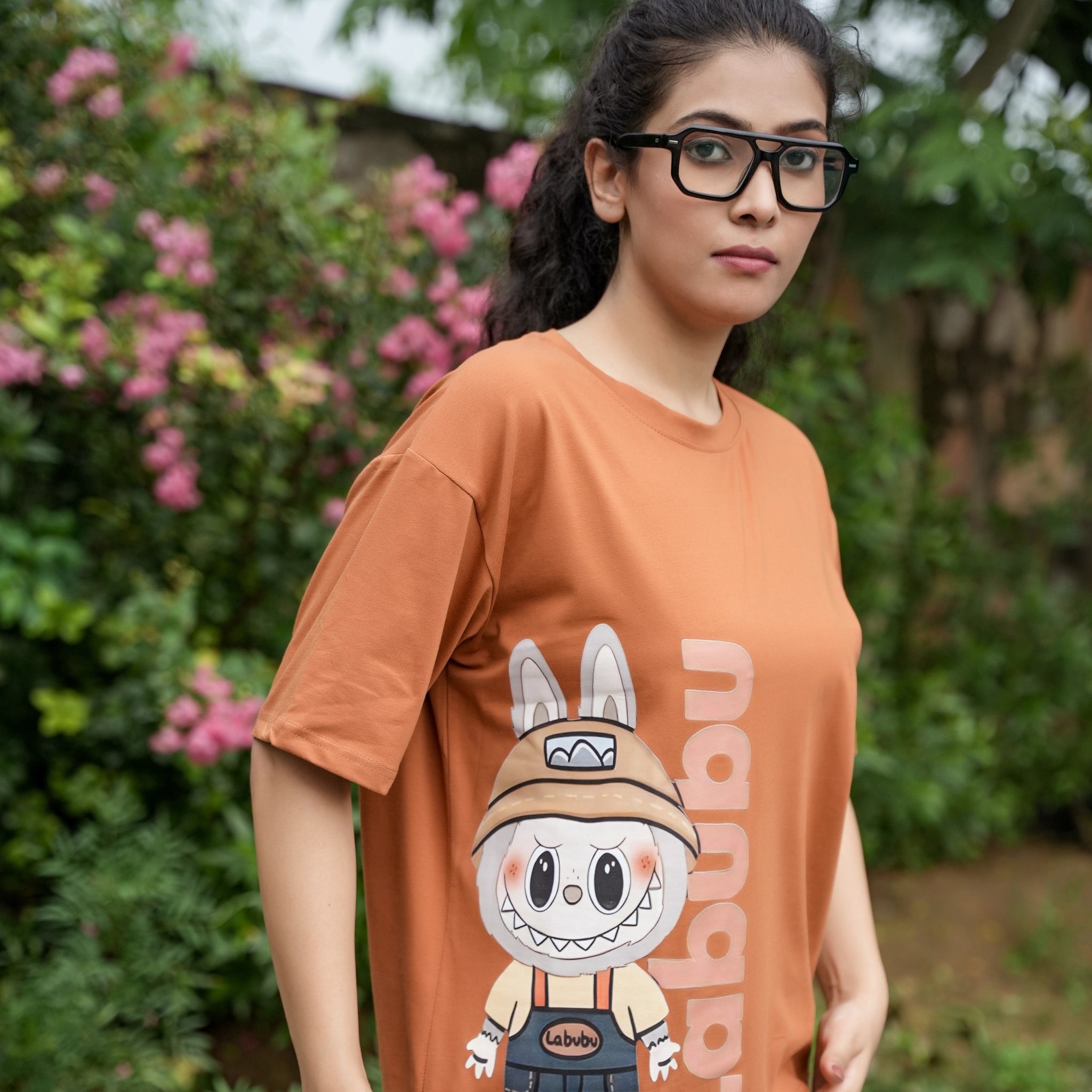 Women's Oversized T-Shirt – Labubu Cartoon Print