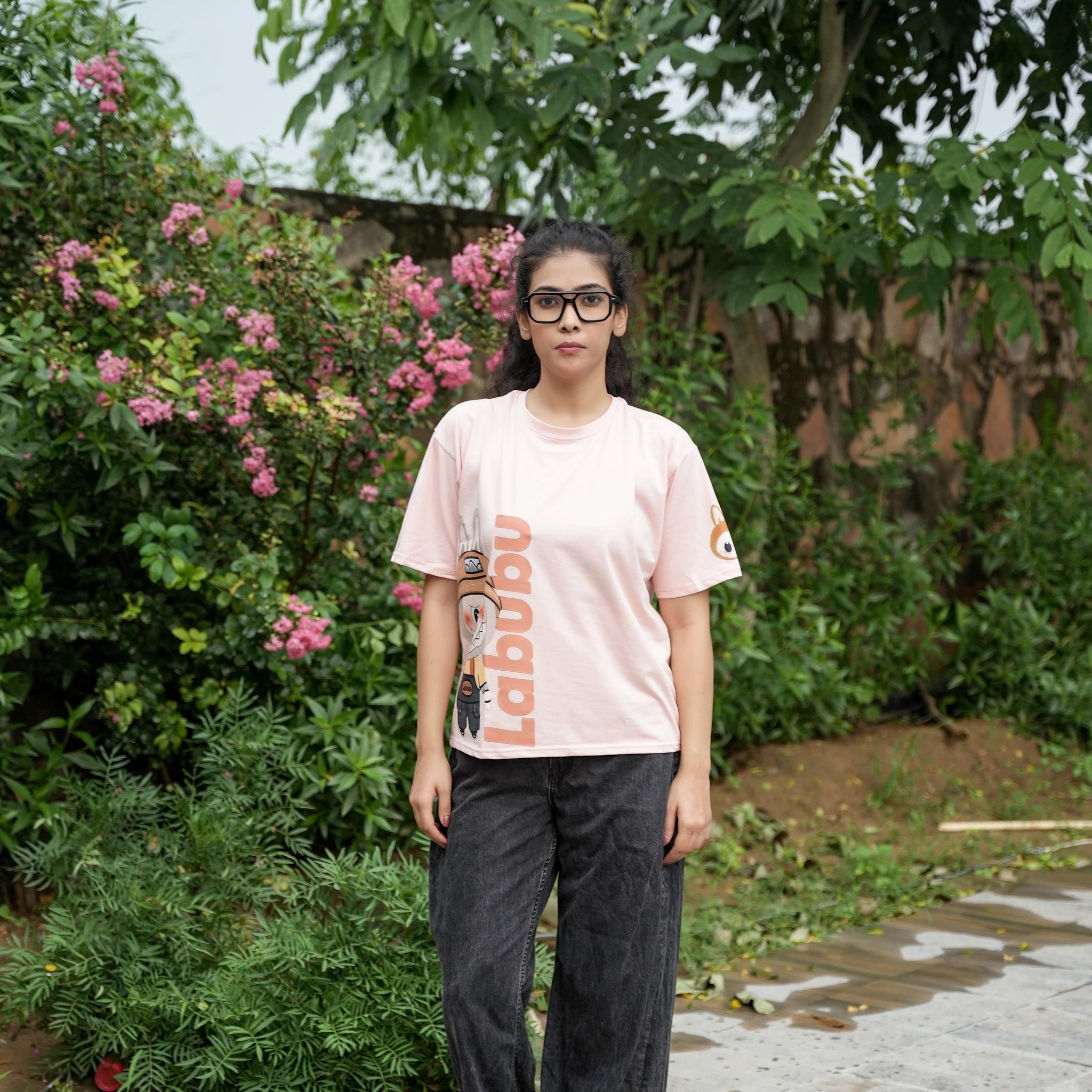 Women's Oversized T-Shirt – Labubu Cartoon Print